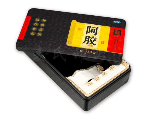 國勝堂阿膠鐵盒 國勝堂阿膠鐵盒內部圖