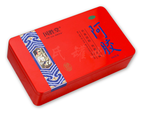 阿膠固元糕鐵盒 阿膠固元糕鐵盒正面圖