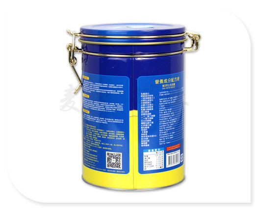 圓形帶鐵扣乳鐵蛋白鐵罐 圓形帶鐵扣乳鐵蛋白鐵罐