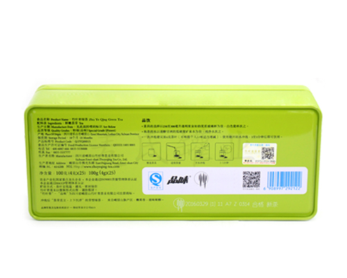 長方形竹葉青茶綠茶鐵盒 長方形竹葉青茶綠茶鐵盒
