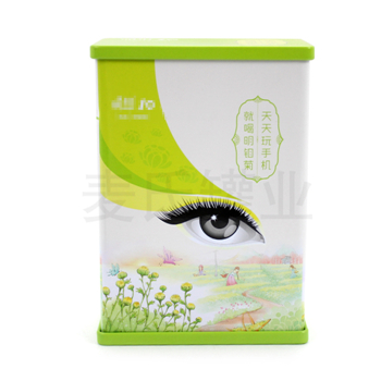 明目菊花茶鐵盒子包裝,花草茶馬口鐵盒