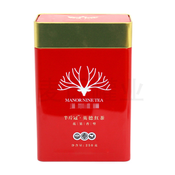 英德紅茶鐵盒,方形茶葉鐵盒包裝