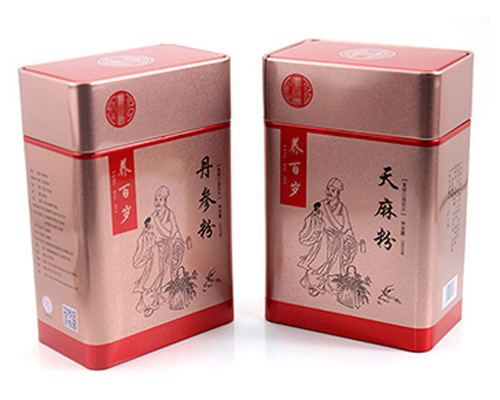 長方形拍底丹參粉馬口鐵罐 長方形拍底丹參粉馬口鐵罐