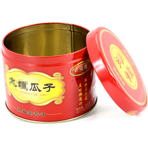 圓形葵花籽鐵盒零食鐵罐包裝 圓形葵花籽鐵盒零食鐵罐包裝