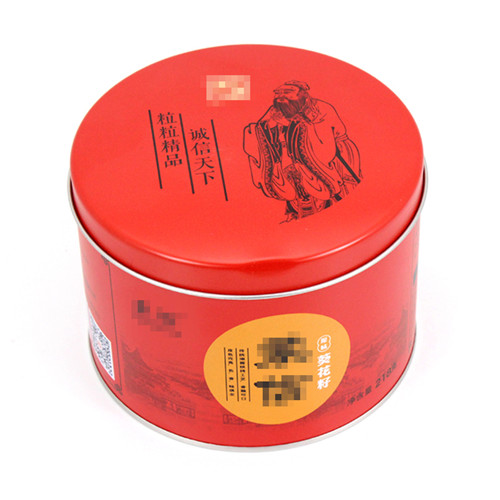 圓形葵花籽鐵盒零食鐵罐包裝 圓形葵花籽鐵盒零食鐵罐包裝