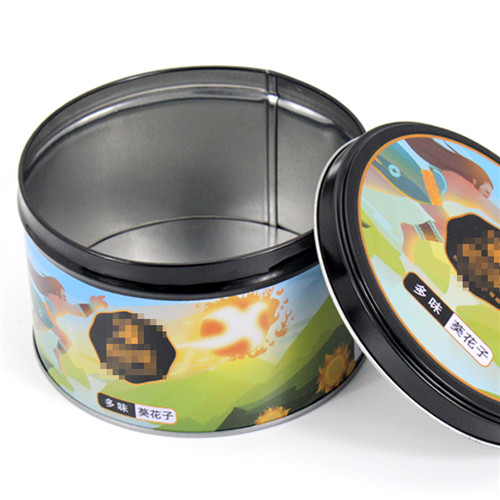 圓形葵花籽年貨禮盒鐵罐包裝 圓形葵花籽年貨禮盒鐵罐包裝