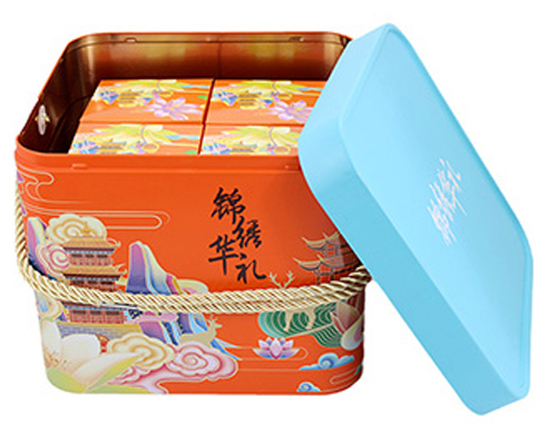 正方形月餅精裝大鐵盒 正方形月餅精裝大鐵盒