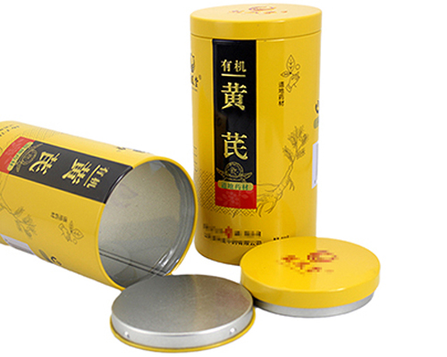 圓形黃芪粉鐵罐 圓形黃芪粉鐵罐